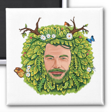 Load image into Gallery viewer, The Green Man Square Refrigerator Magnet