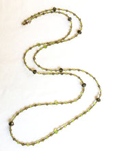 Load image into Gallery viewer, Gaia Glass Bead Necklace in Green for the Element of Earth