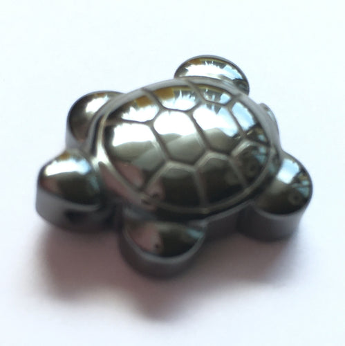 Hematite Turtle Bead