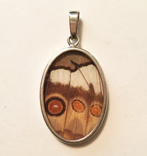 Load image into Gallery viewer, Butterfly Wing Pendant Jungle Queen in Medium Oval Shape