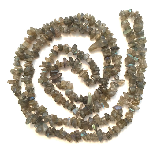 Labradorite Natural Gemstone Chip Necklace