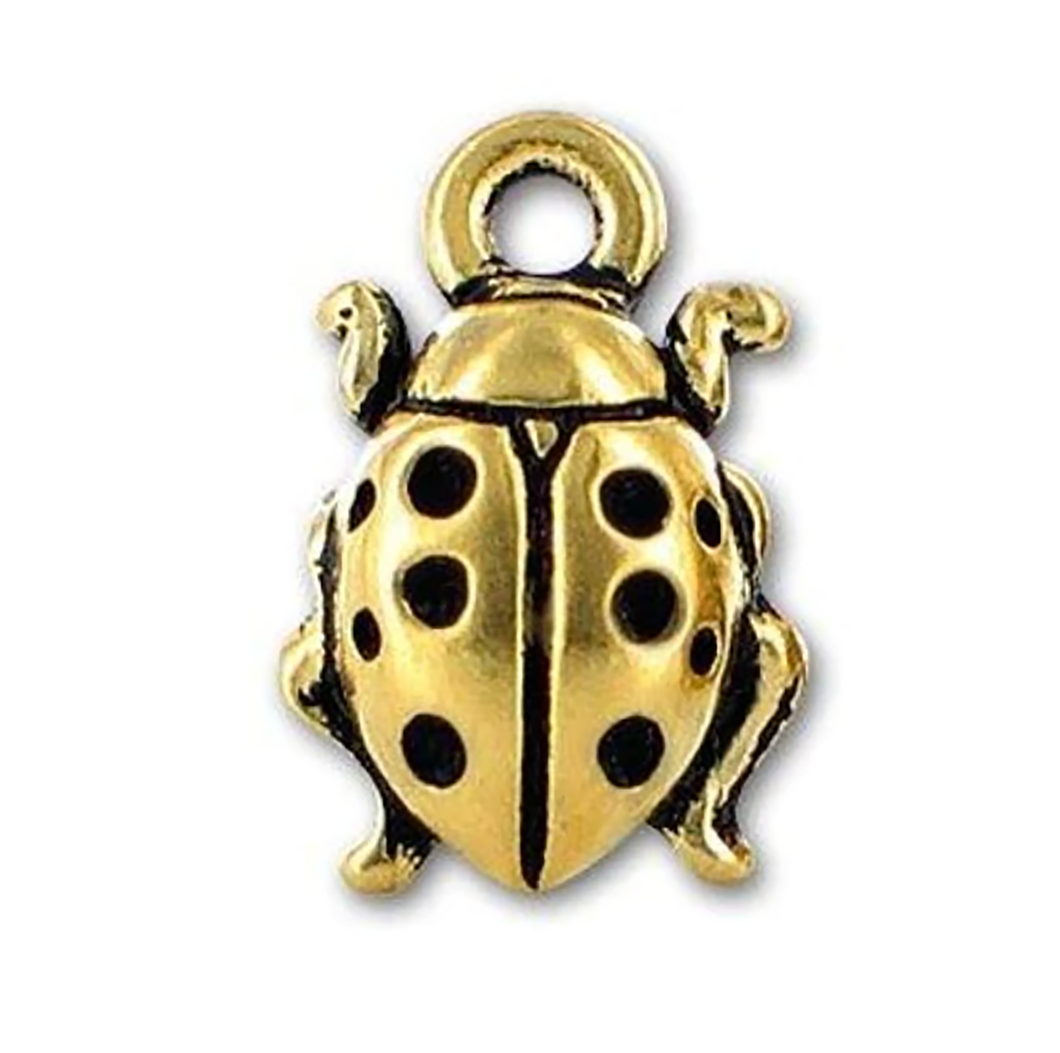Ladybug Charm in Gold Plate
