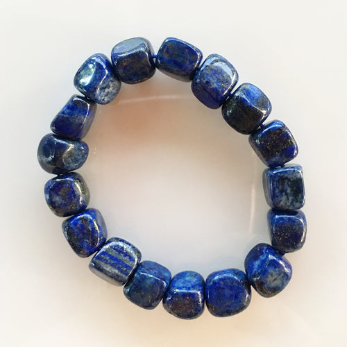 Lapis Lazuli Bracelet Tumbled Cubes