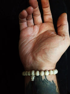 Bodhi Seed Mala Bracelet of Beige Lotus Seeds