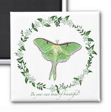 Load image into Gallery viewer, Luna Moth Square Refrigerator Magnet
