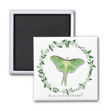 Load image into Gallery viewer, Luna Moth Square Refrigerator Magnet