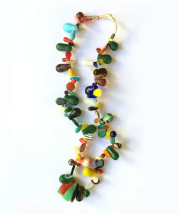 African Wedding Beads Necklace of Antique Czech Glass Beads