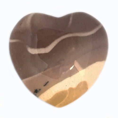 Mookaite Jasper 45mm Puffy Crystal Heart in Mauve Hues