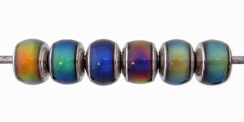 Strand of 20 Mirage Colorful Beads in Fat Tire Design