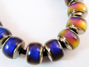 Strand of 20 Mirage Colorful Beads in Fat Tire Design