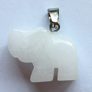 Gemstone Elephant Charm or Pendant
