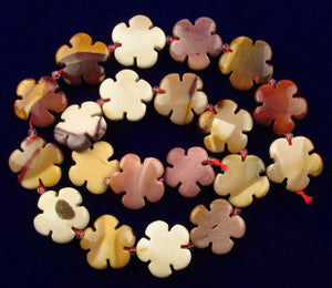 Mookaite Jasper Beads 20 flower power beads