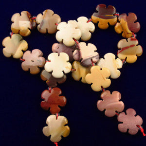 Mookaite Jasper Beads 20 flower power beads