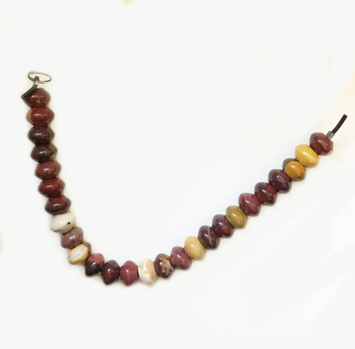 Mookaite Beads 8 inch strand of 12mm rondelle beads