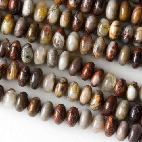 Mookaite Beads 5mm by 8mm rondelle beads