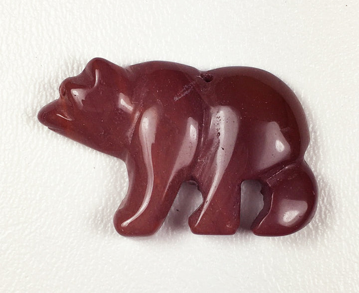 Mookaite Jasper Bear Bead in Purple Mahogany