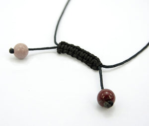 Mookaite Graduated Bead Necklace with Macrame Closure