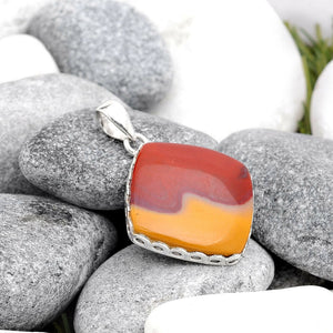 Mookaite Pendant in Sterling Silver Square Shape