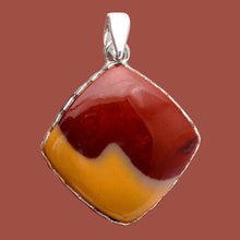Load image into Gallery viewer, Mookaite Pendant in Sterling Silver Square Shape