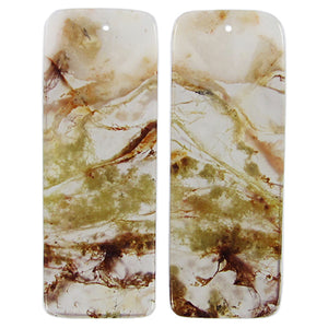 Moss Agate Beads Rectangular Matching Earring Beads