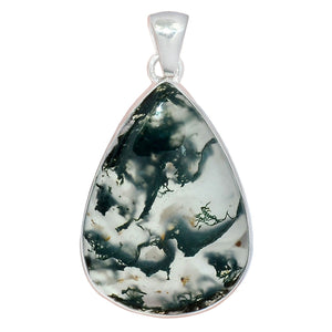 Green Moss Agate Pendant for Spiritual Mysticism that goes beyond mere wealth.