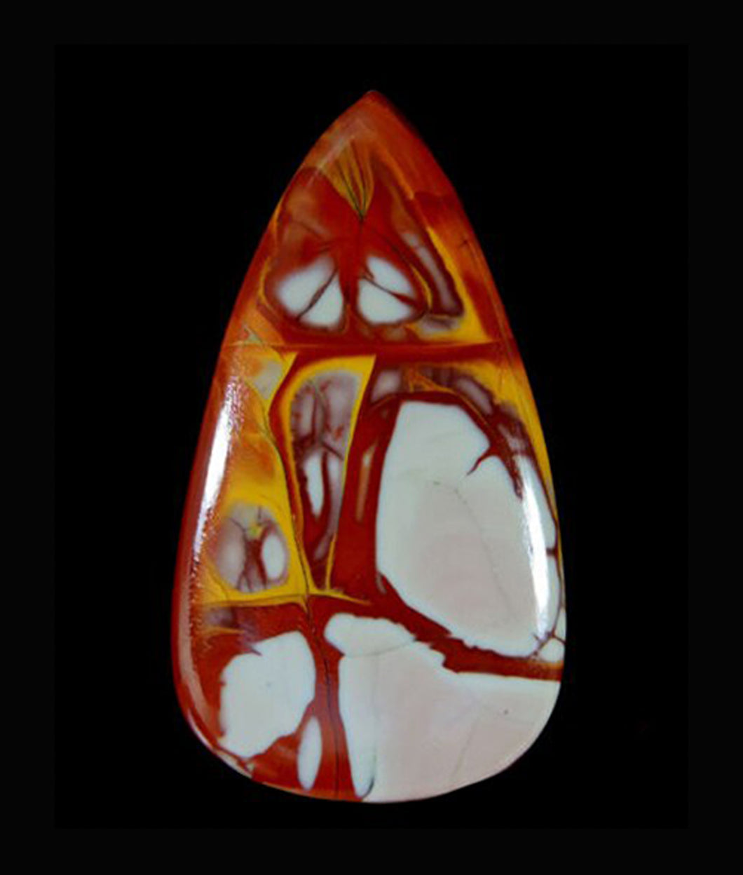 Noreena Jasper Cabochon richly hued elongated pear shape