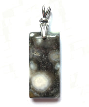 Load image into Gallery viewer, Galactic Ocean Jasper Pendant with art deco silver bail
