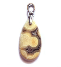 Load image into Gallery viewer, Ocean Jasper Pendant with reproduction art deco sterling silver bail
