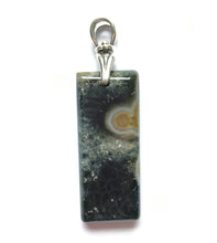 Load image into Gallery viewer, Galactic Ocean Jasper Pendant art deco reproduction silver bail