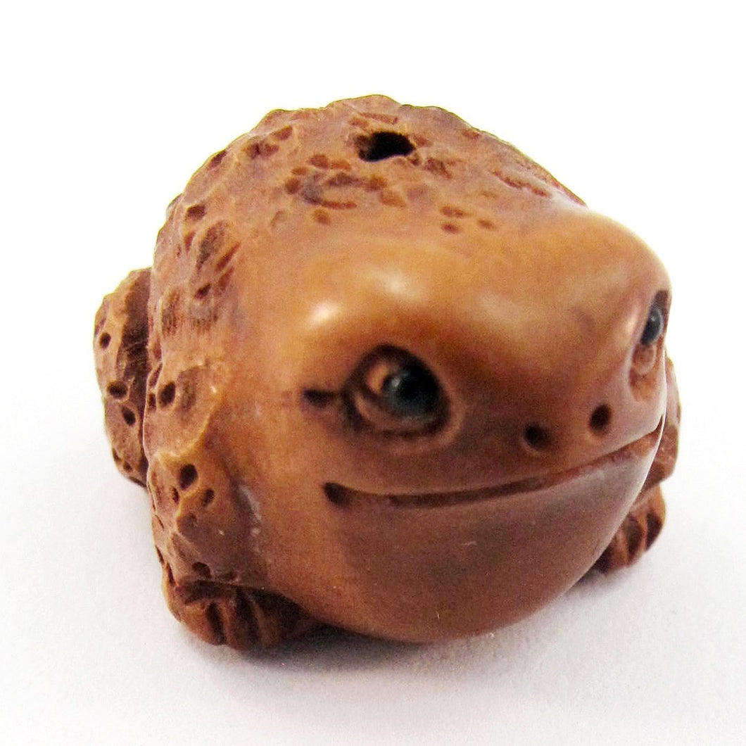Bull Frog bead Ojime bead