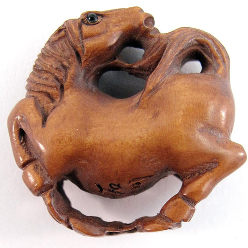 Horse Ojime Bead - lovely circle design!