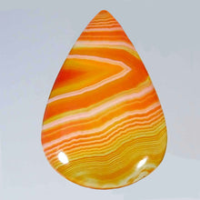 Load image into Gallery viewer, Orange Onyx Cabochon in pear shape - really gorgeous!
