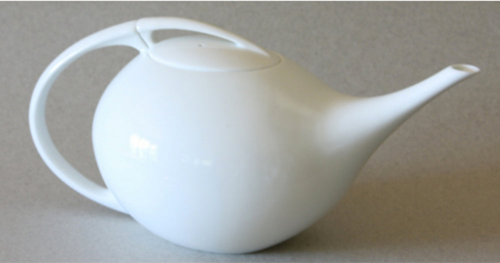 Ovoid Hand-Made Blanc-de-Chine Fine Porcelain Tea Pot