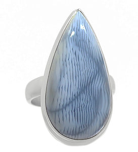 Blue Owyhee Opal Ring sterling silver ring size 7
