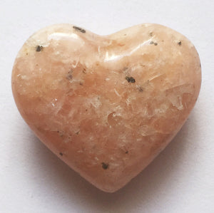 Orange Calcite Mini Puffy Heart for Joy in Partnership