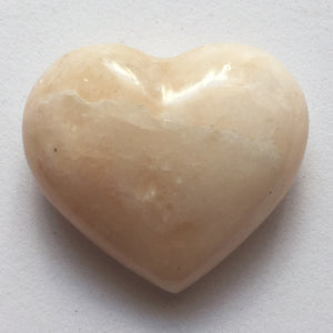 Orange Calcite Mini Puffy Heart for Joy in Partnership