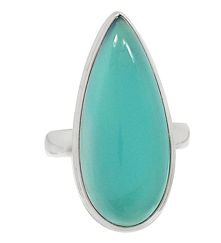 Paraiba Chalcedony Ring size 8.25 for spiritual vision, romance and dream messages
