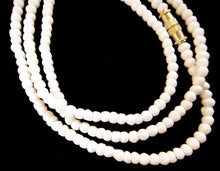 Load image into Gallery viewer, Water Buffalo Bone 3mm Bead Mala-Style Necklace in 18 inch length