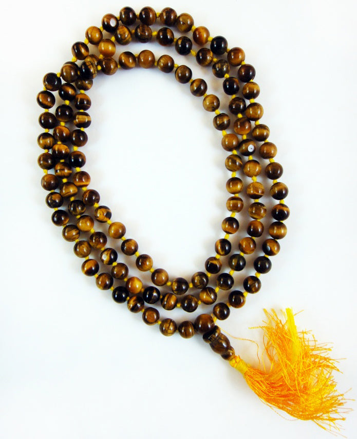 Golden Tiger's Eye Mala hand-knotted 7mm Prayer Beads