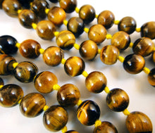 Load image into Gallery viewer, Golden Tiger&#39;s Eye Mala hand-knotted 7mm Prayer Beads
