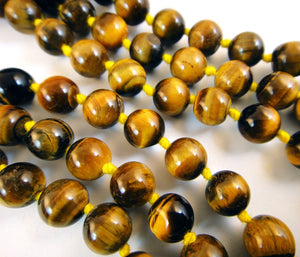 Golden Tiger's Eye Mala hand-knotted 7mm Prayer Beads