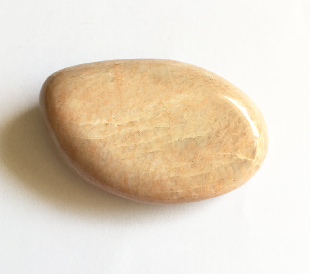 Peach Moonstone Palm Stone 2.44 inches