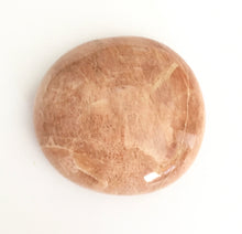 Load image into Gallery viewer, Peach Moonstone Puffy Palm Stone 2.15 inches