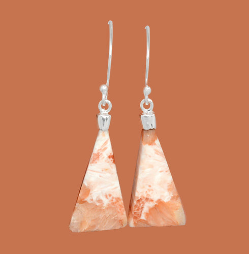 Orange Scolecite Earrings