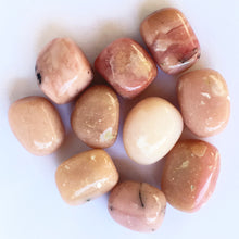 Load image into Gallery viewer, Peruvian Pink Opal Pocket Stone: first quality. 20 to 23mm long  - great for feminine health