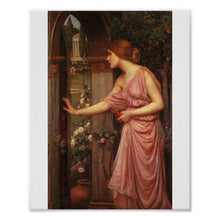 Load image into Gallery viewer, Psyche Entering Cupid&#39;s Garden, 1903, by Waterhouse 6.25&quot; by 10&quot; Print