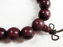 Load image into Gallery viewer, Purpleheart Mala Bracelet 15mm Beads with Macrame Tie