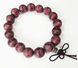 Purpleheart Mala Bracelet 12mm Beads with Macrame Tie