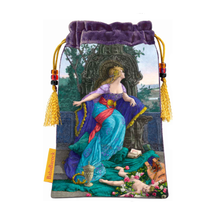 Load image into Gallery viewer, Velvet Tarot Bag Queen of Cups in Amethyst Purple