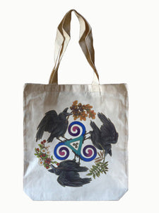 Celtic Cotton Tote Bag with Original Art